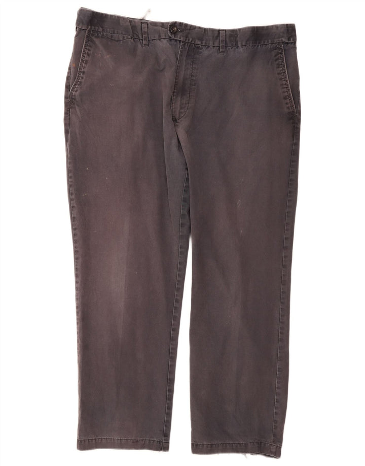 Gerade Herren-Anzughose von Marks & Spencer, W42, L29, graue Baumwolle