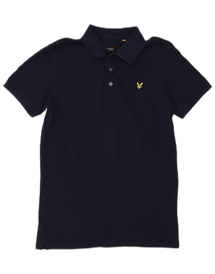 Lyle & Scott Herren-Poloshirt, Größe S, marineblau, Baumwolle