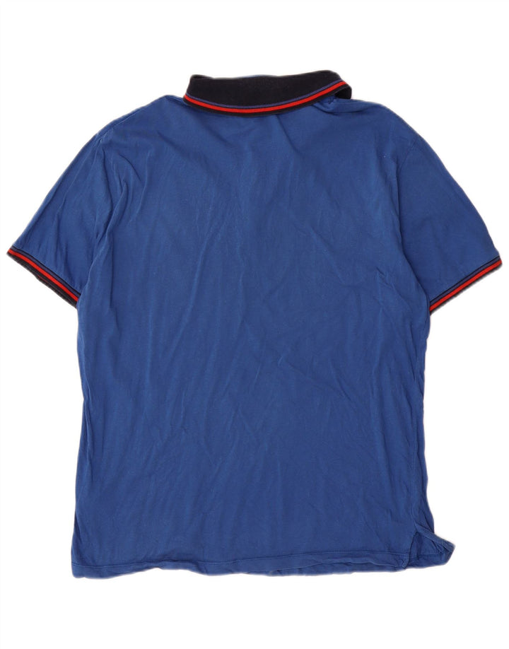 Trussardi Jeans Herren Poloshirt 2XL Blau Baumwolle