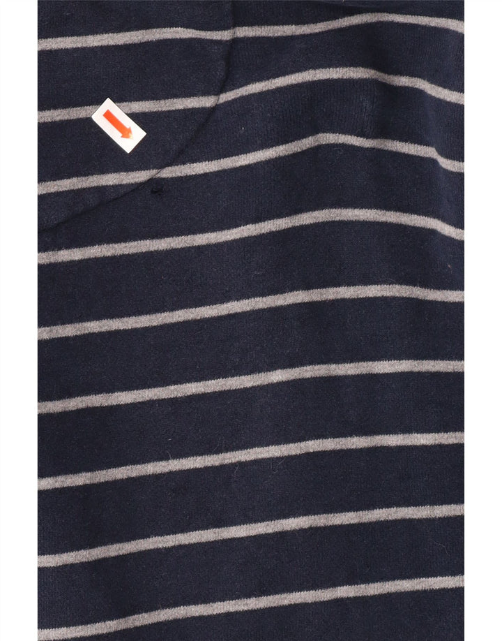 Crew Clothing Herren-Sweatshirt, Pullover, klein, marineblau, gestreift, Baumwolle