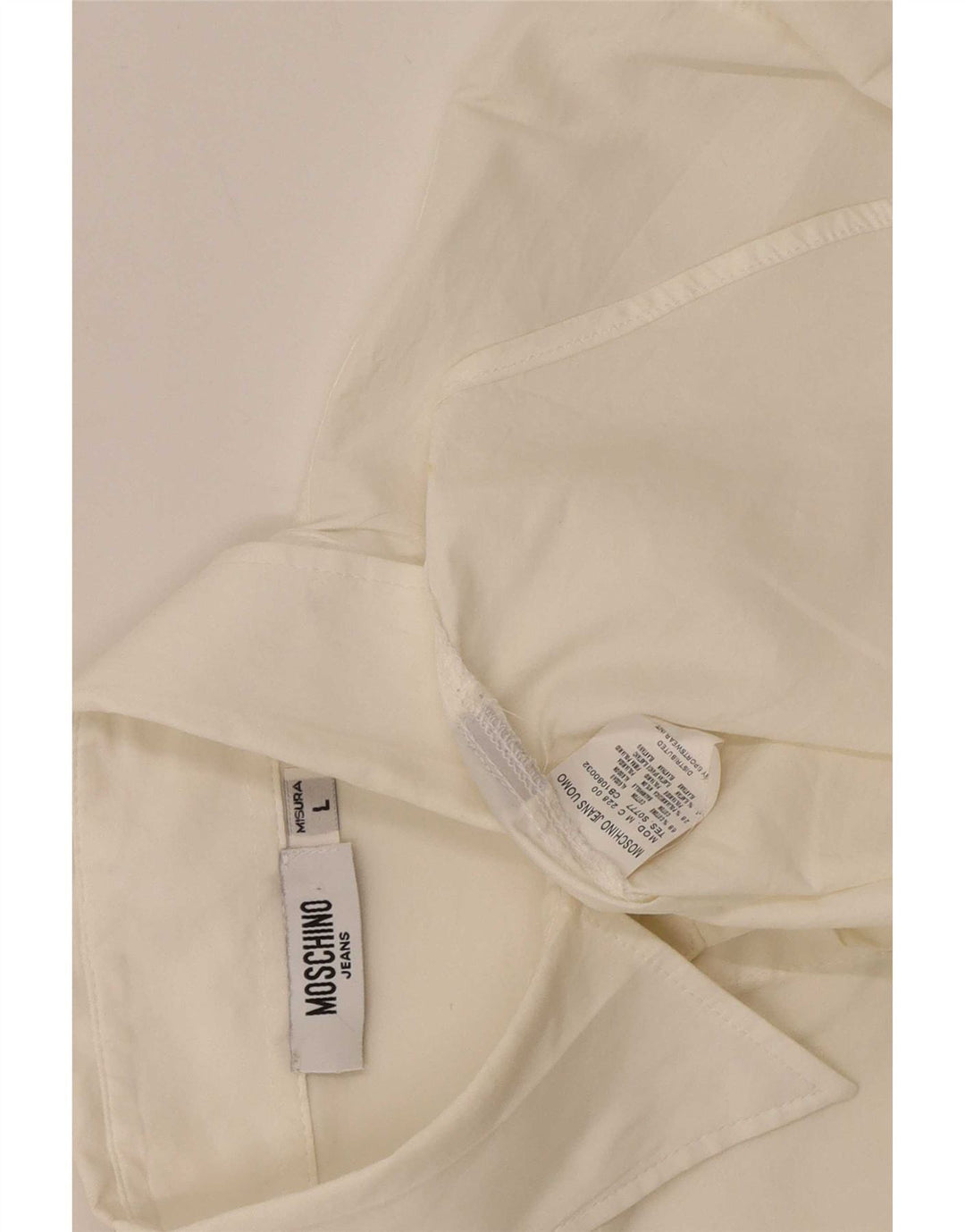 Moschino Herren-Hemd, groß, aus weißer Baumwolle