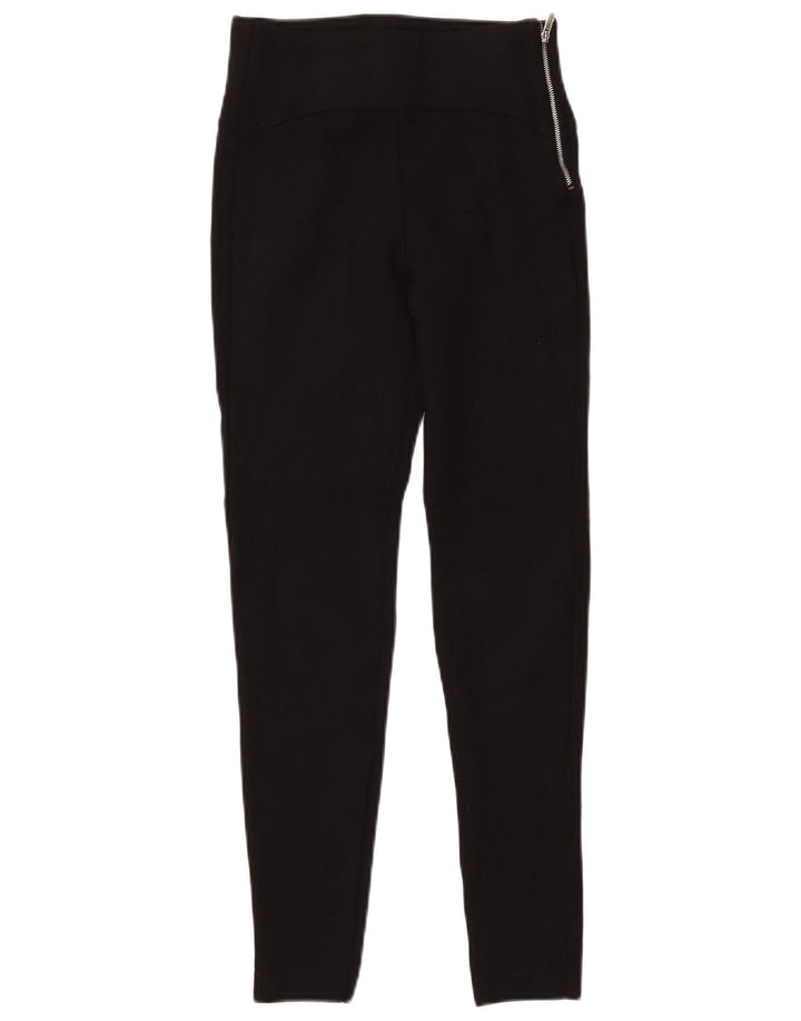Zara Damen Leggings UK 6 XS Schwarze Viskose