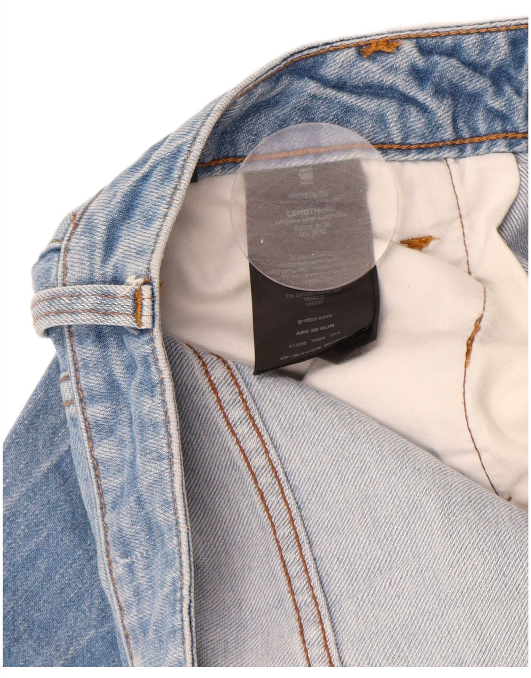 G-Star Herren 3D Arc Slim Jeans W30 L32 Blaue Baumwolle