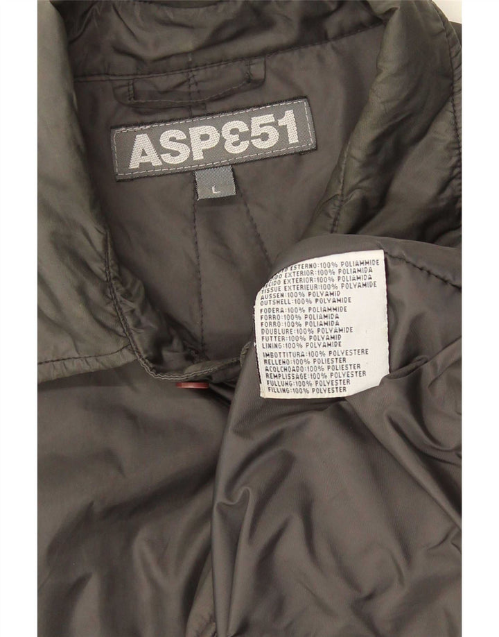 Aspesi Herren Utility Jacke UK 40 Large Grau Polyamid