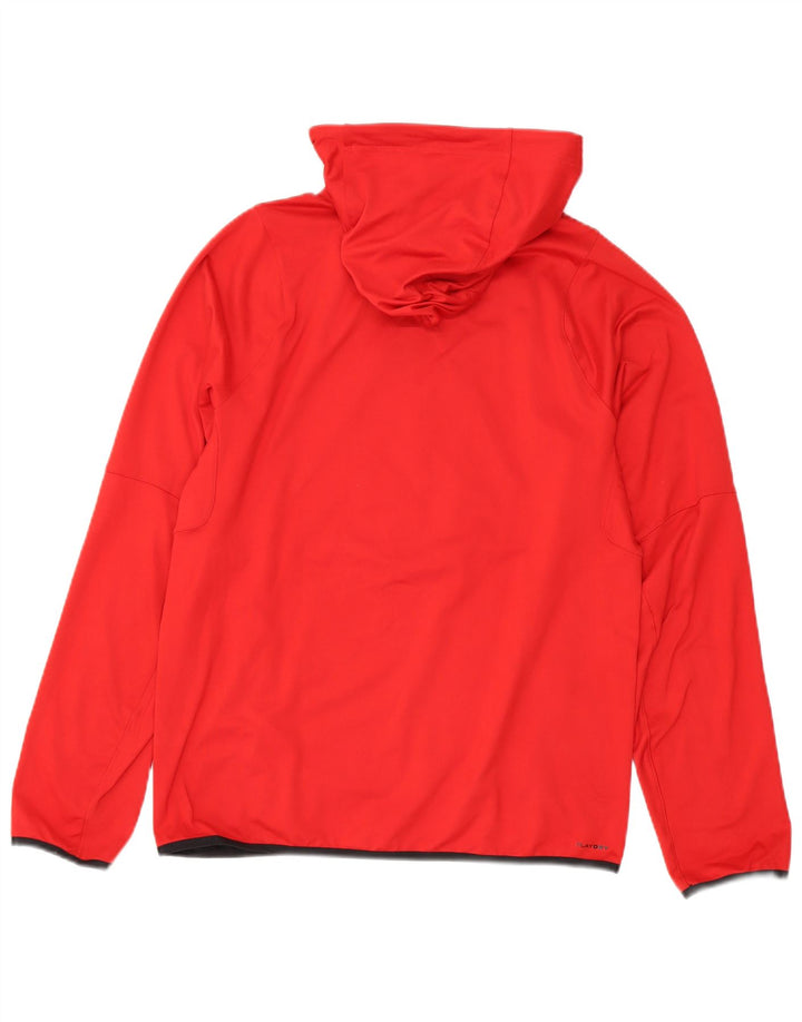 Reebok Herren Graphic Hoodie Pullover Mittelrotes Polyester