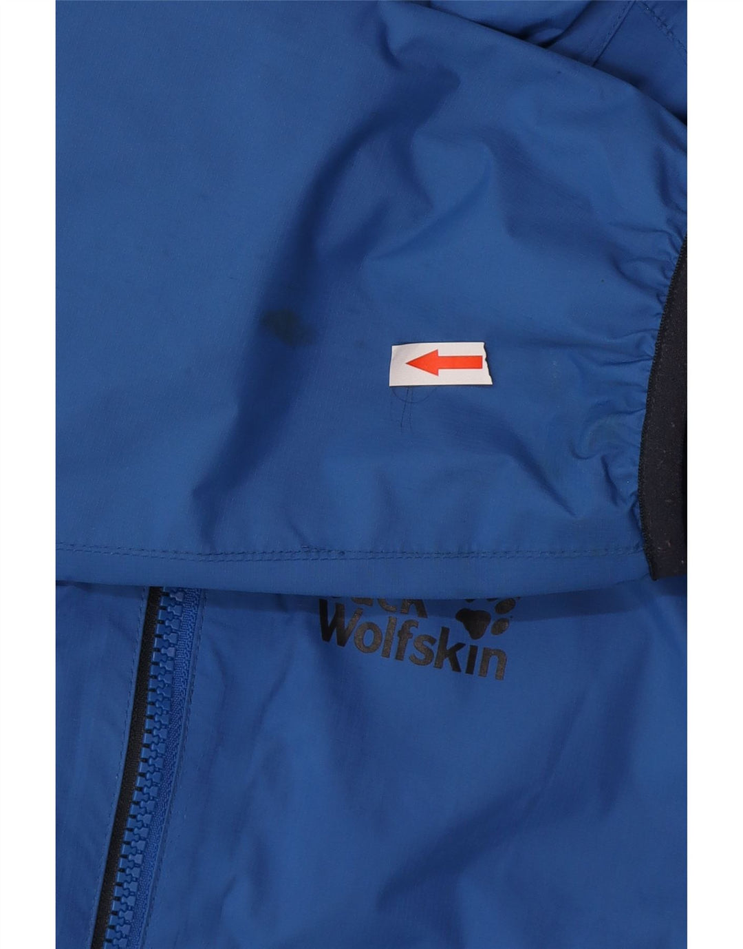 Jack Wolfskin Regenjacke für Jungen, 15–16 Jahre, blaues Colourblock-Polyamid