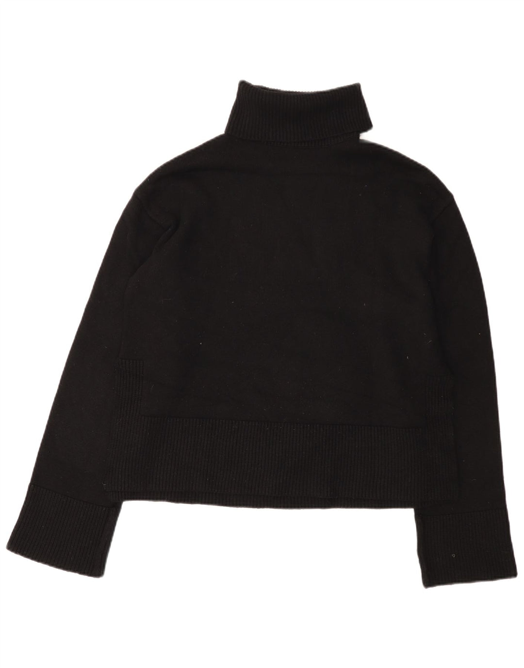 Rollkragenpullover für Damen von Zara, Gr. 14, mittlere schwarze Viskose