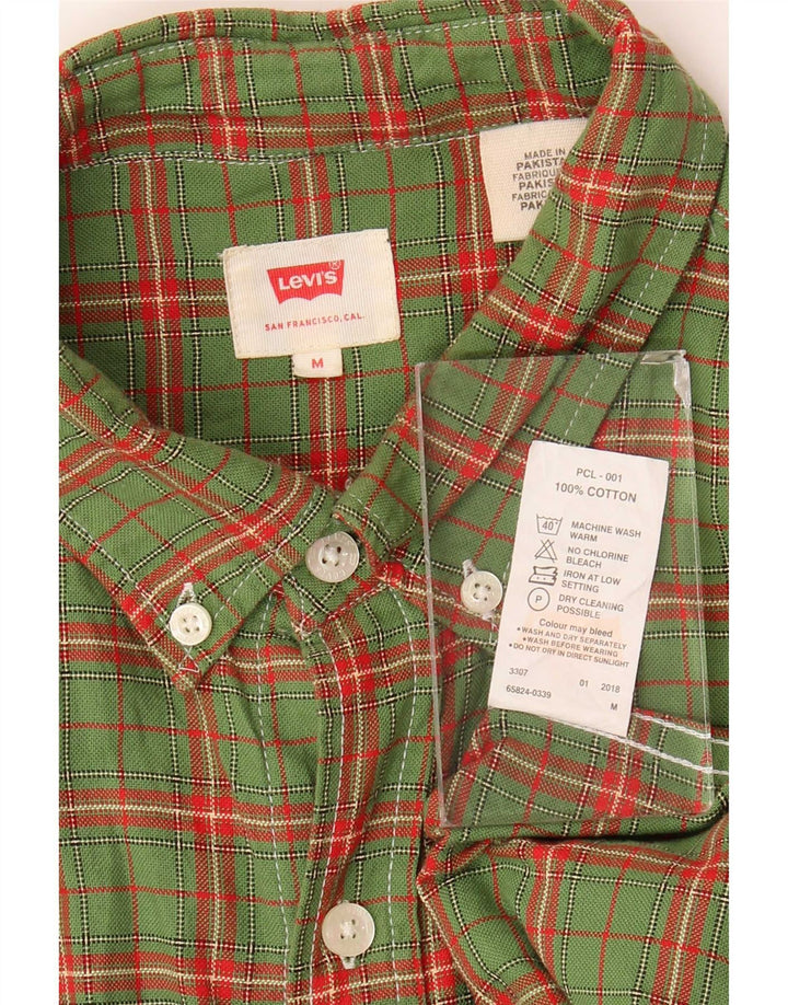 Levi's Herrenhemd aus mittelgrüner Karo-Baumwolle