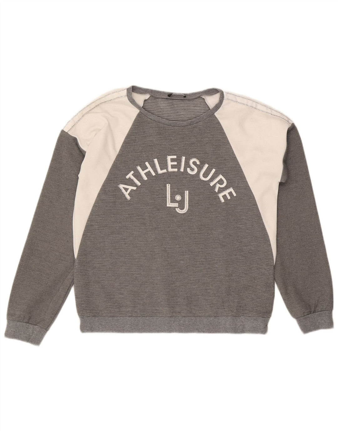 Liu Jo Grafik-Sweatshirt für Damen, UK 14, mittelgrau, Farbblock