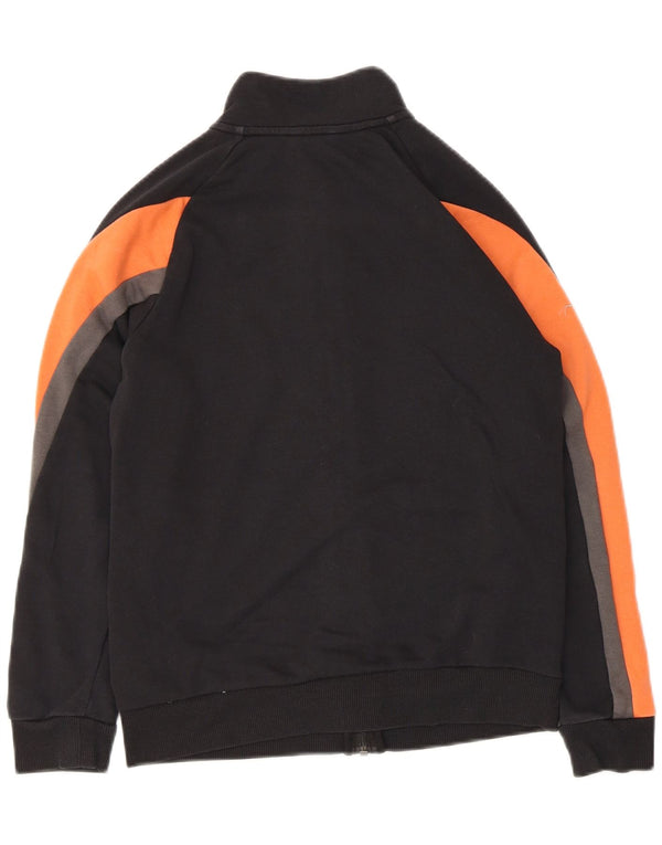 Adidas Jungen Grafik-Trainingsanzug-Top-Jacke, 11–12 Jahre, schwarzes Farbblockdesign