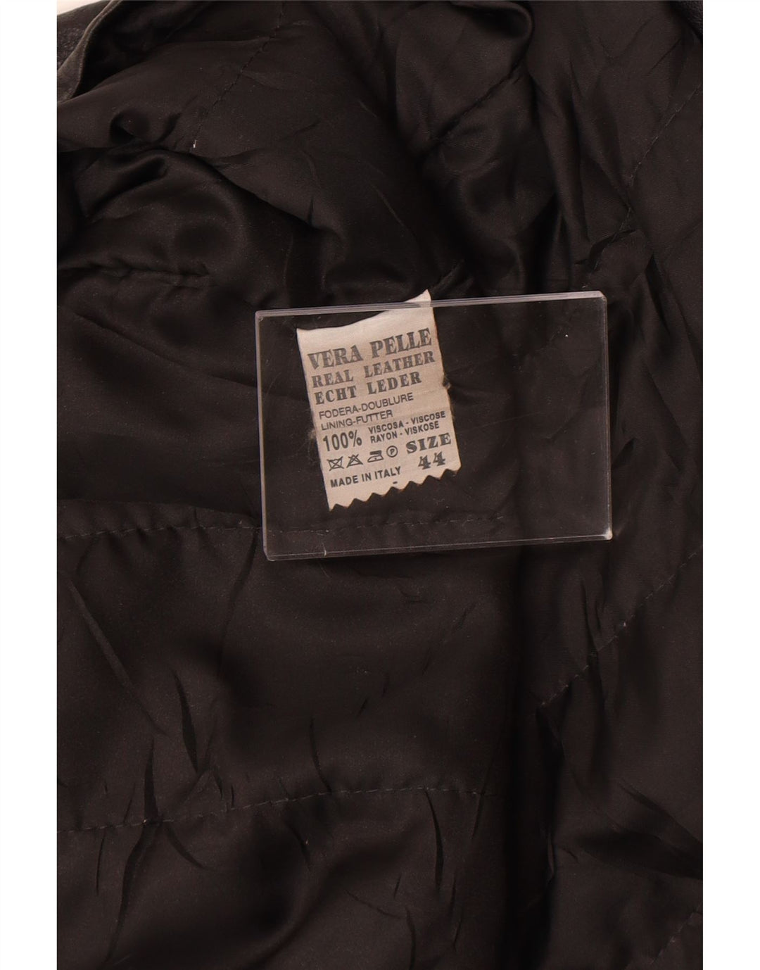 Vintage Damen Lederjacke IT 44 Mittelschwarzes Leder