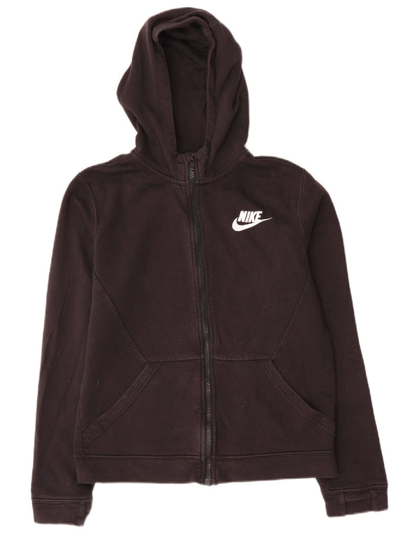Nike Jungen-Kapuzenpullover mit Reißverschluss, 13–14 Jahre, XL, schwarze Baumwolle