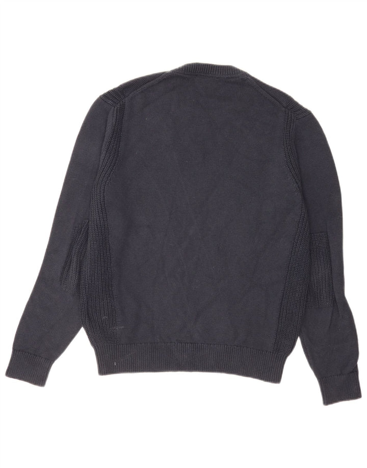 Hackett Herren-Pullover mit Rundhalsausschnitt, Größe S, marineblaue Baumwolle