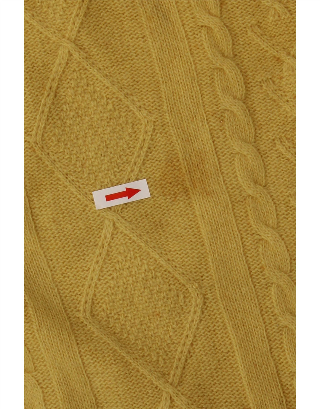 BENETTON Damen-Pullover mit Rollkragen, Gr. 10, Größe S, Gelb