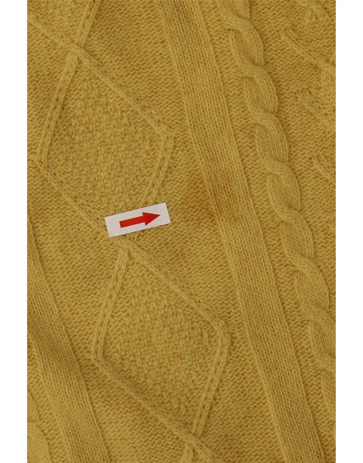 BENETTON Damen-Pullover mit Rollkragen, Gr. 10, Größe S, Gelb