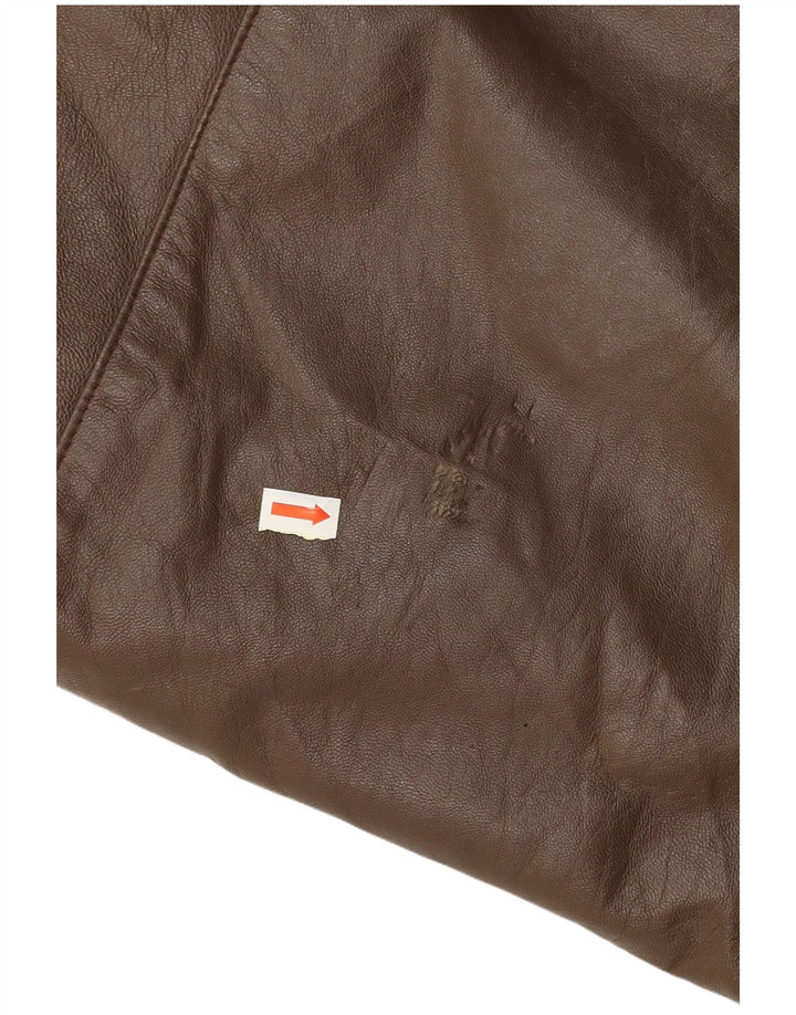 VINTAGE Herren Ledermantel UK 38 Mittelbraun