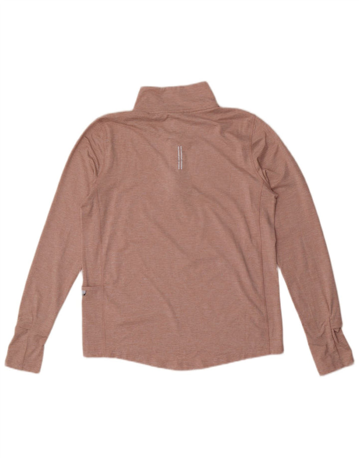 Nike Dri Fit Pullover-Trainingsanzugoberteil für Damen, Gr. 10, klein, rosa gefleckt