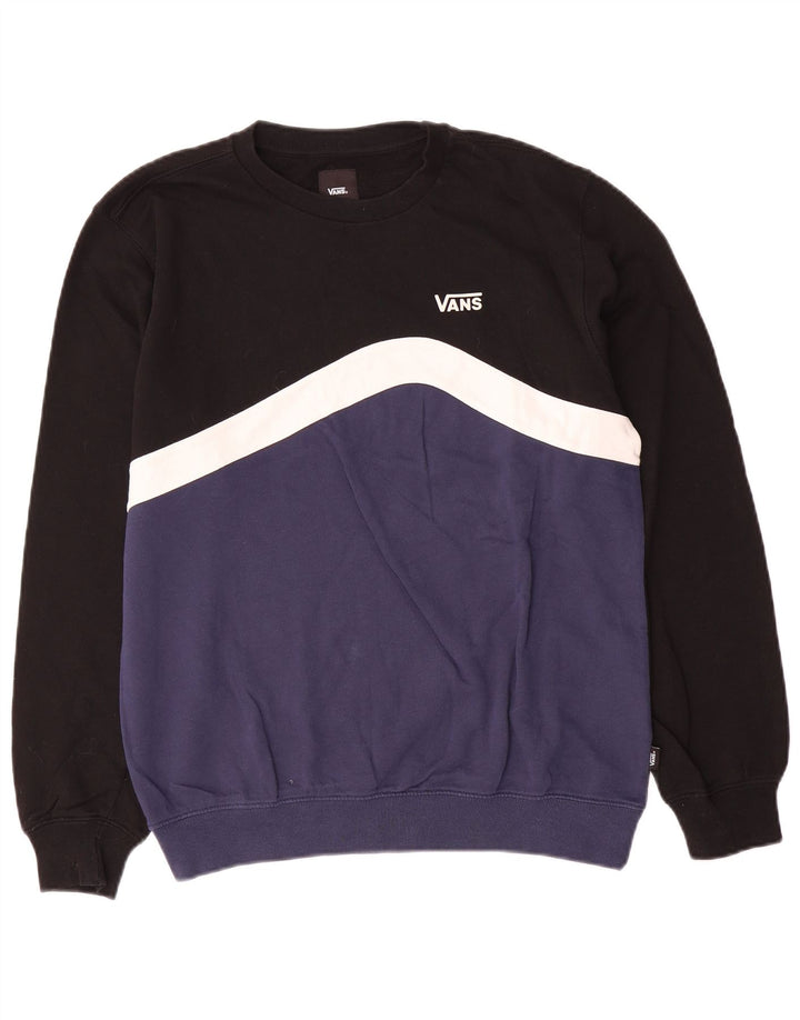 Vans Herren-Sweatshirt, Pullover, Größe S, Schwarz, Colourblock-Baumwolle