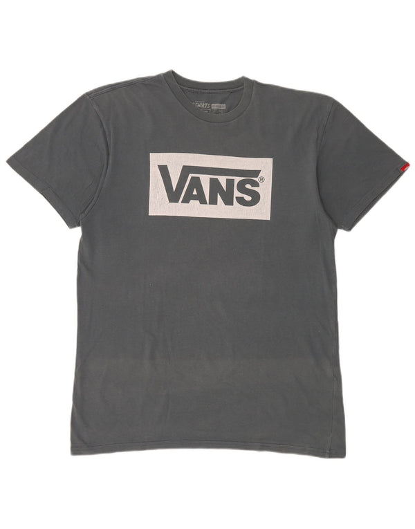 Vans Mens Classic Graphic T-Shirt Top Large Grey