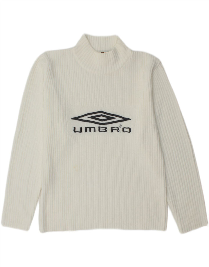 UMBRO Damen-Pullover mit Rollkragen, Grafik, UK 16, Mittelweiß, Acryl