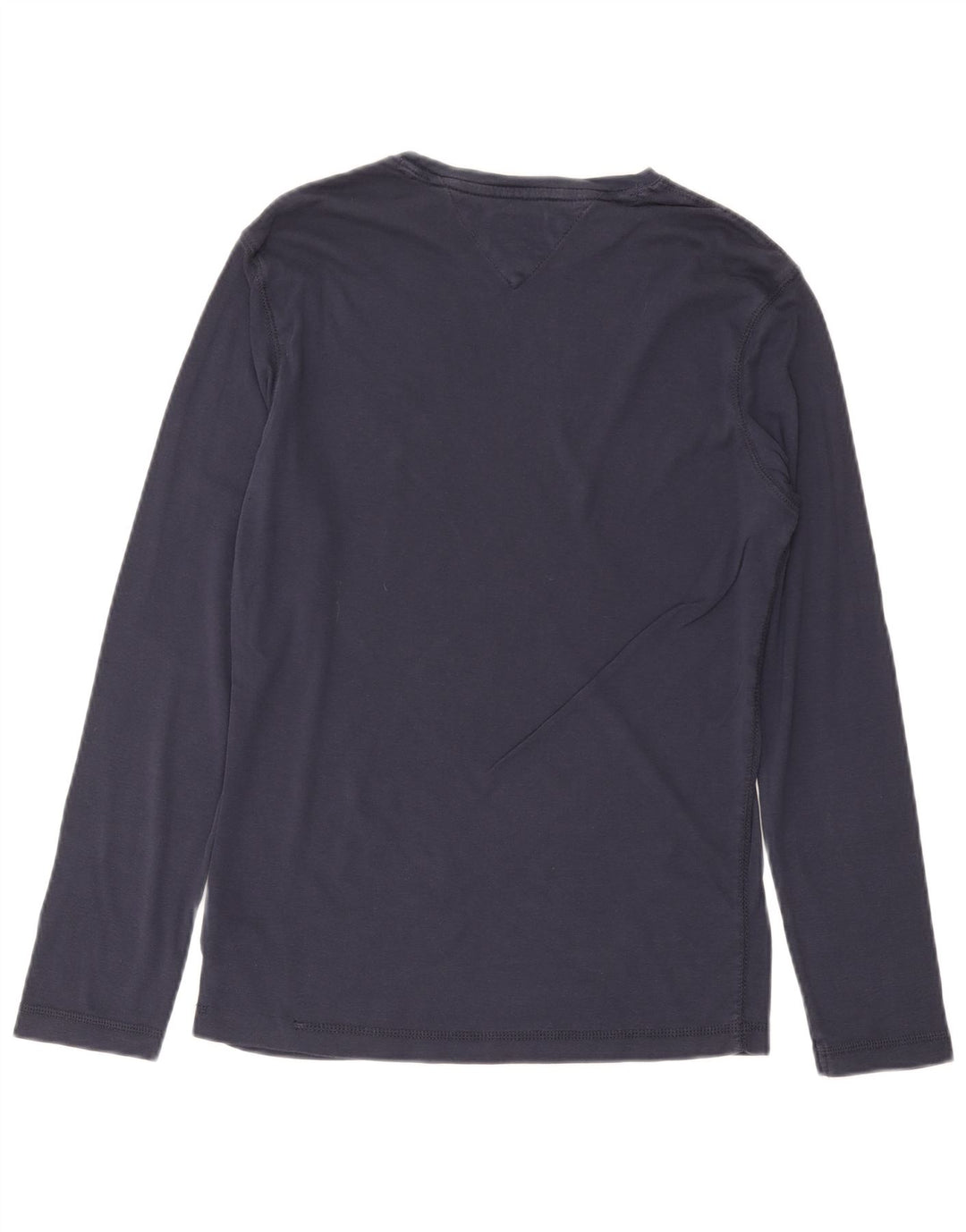 TOMMY HILFIGER Herren-Oberteil, langärmelig, mittelmarineblaue Baumwolle