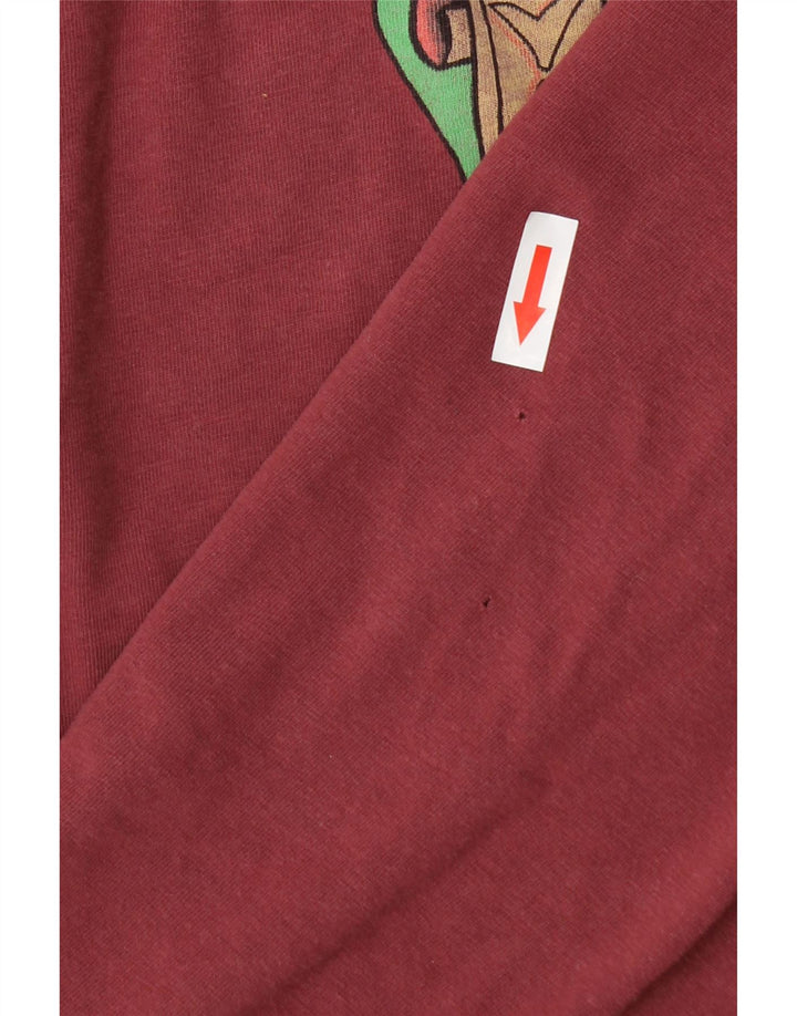 WEIRD FISH Herren-T-Shirt mit Grafik, 4XL, rote Baumwolle