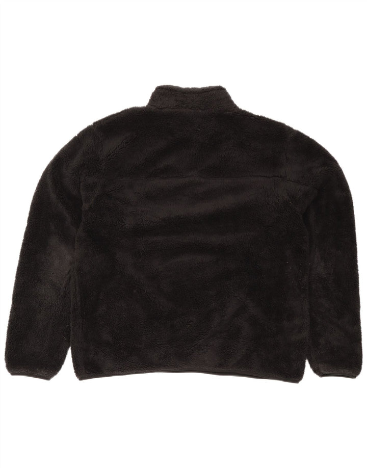 Mountain Warehouse Herren-Fleecepullover mit Reißverschluss am Hals, XL, schwarzes Polyester