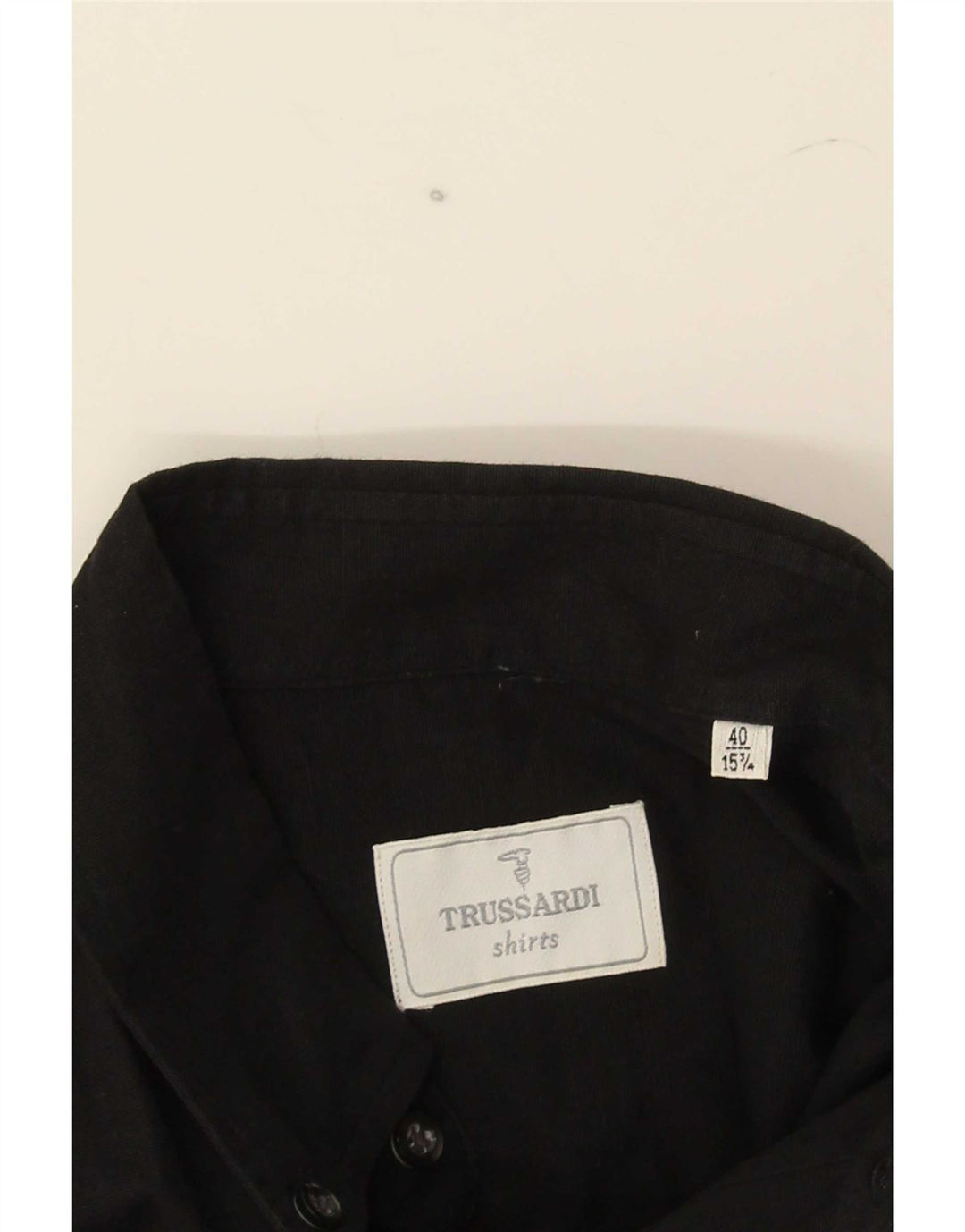 Trussardi Herren Kurzarmhemd Größe 40 151/2 Medium Schwarz