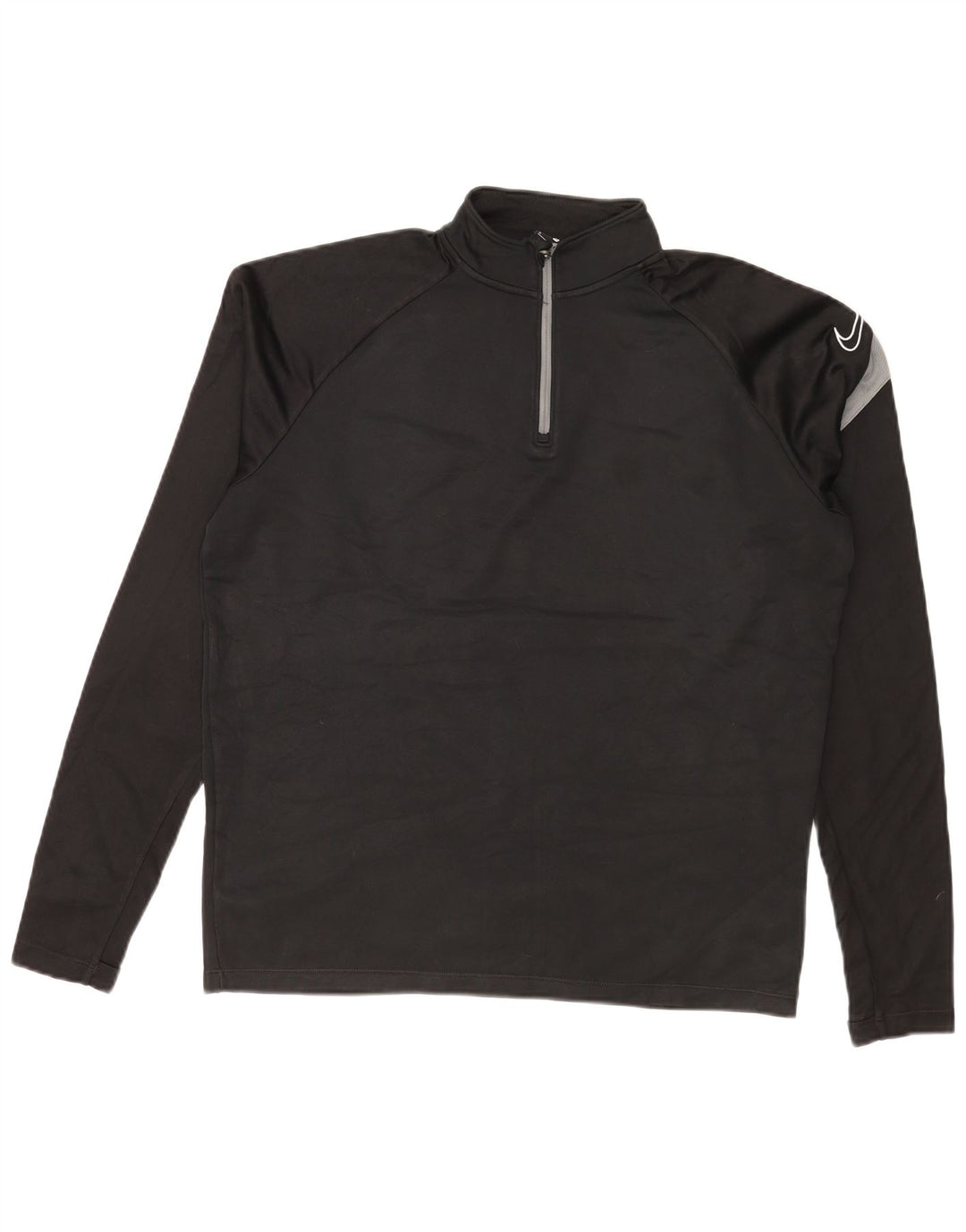 Nike Herren Dri Fit Grafik-Sweatshirt-Pullover, Mittelschwarz, Farbblock
