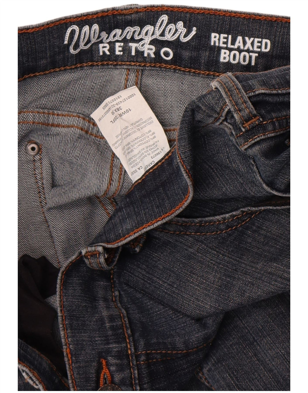 Wrangler Herren Retro Relaxed Fit Bootcut Jeans W38 L37 Blaue Baumwolle