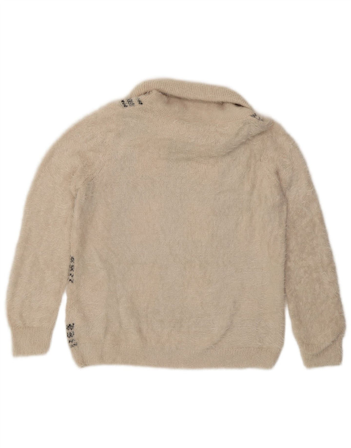 Marks & Spencer Damen-Pullover mit Rollkragen, Gr. 16, Größe L, beige, kariert