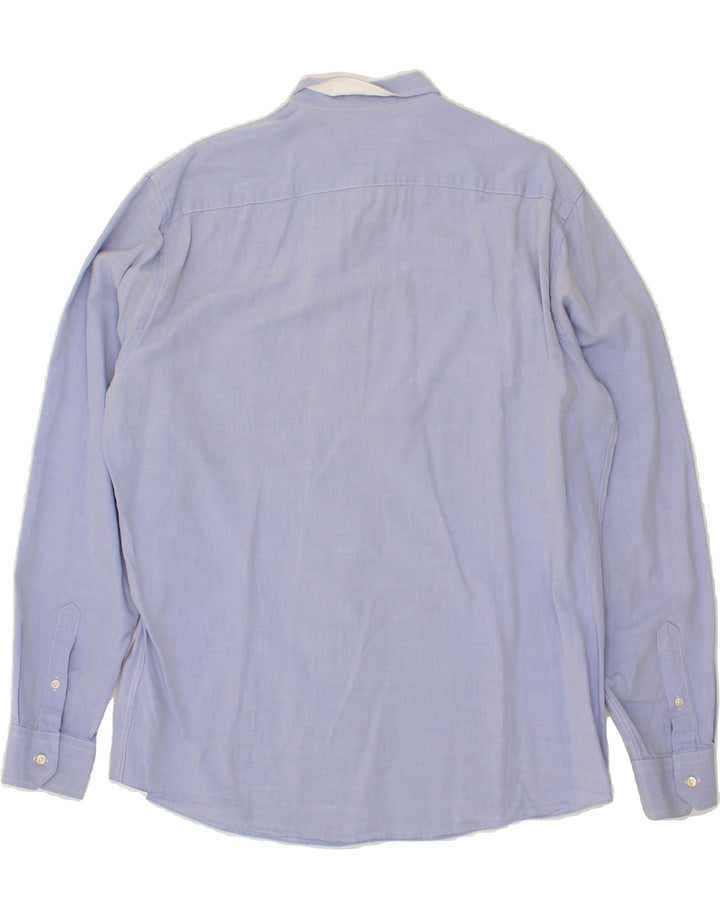 TRUSSARDI JEANS Mens Shirt XL Blue Vintage Trussardi Jeans and Second-Hand Trussardi Jeans from Messina Hembry 