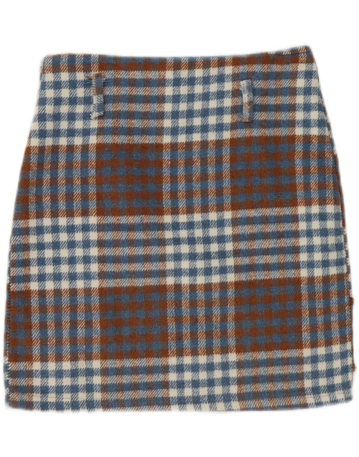 VINTAGE Womens Mini Skirt W28 Medium Blue Check Vintage Vintage and Second-Hand Vintage from Messina Hembry 