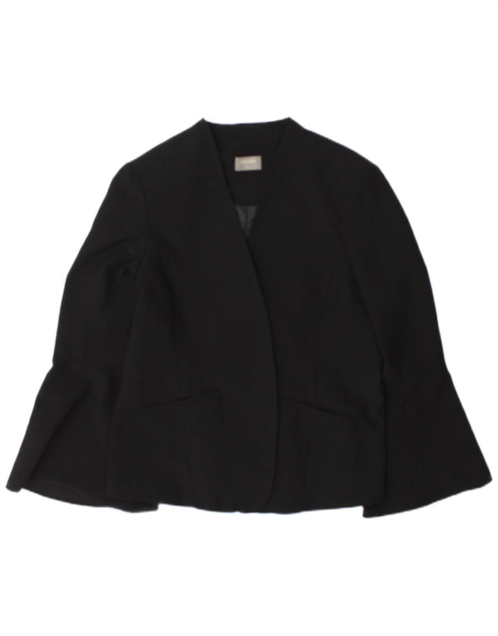 Oasis Womens Open Blazer Jacke UK 16 Large Schwarz Polyester