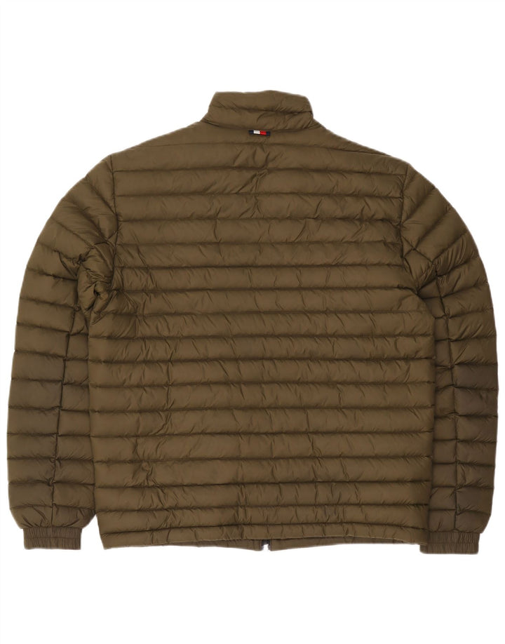 Tommy Hilfiger Damen Wattierte Jacke UK 14 Medium Khaki Polyamid