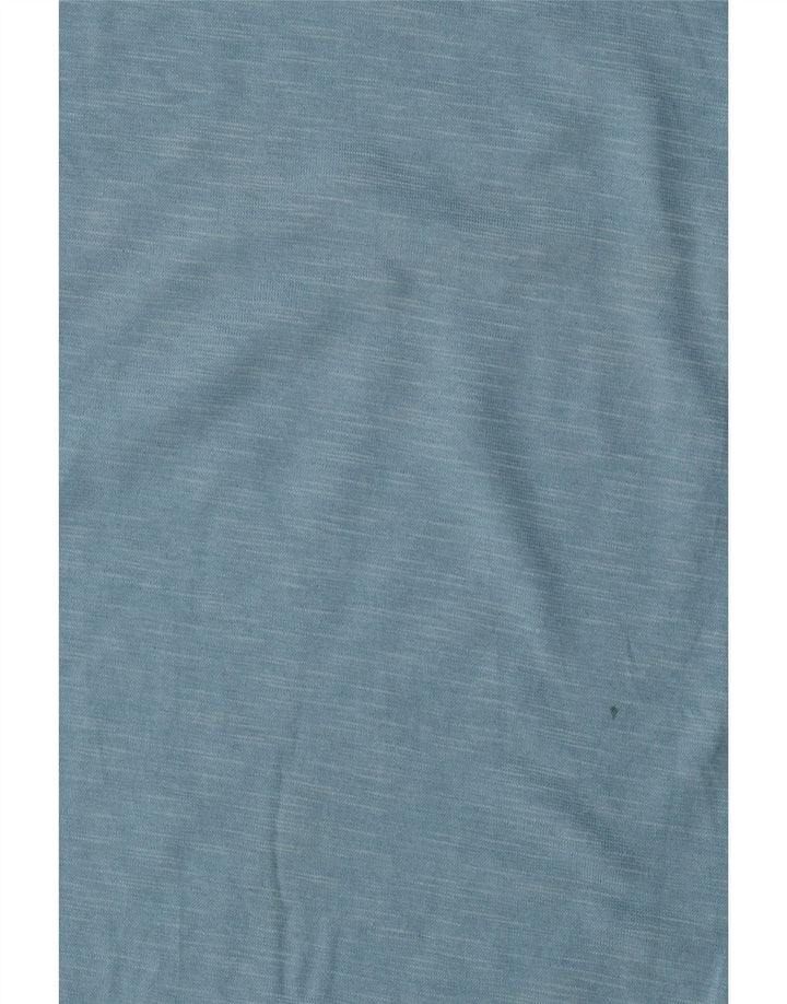 Benetton Damen Grafik-T-Shirt-Oberteil UK 14 Mittelblau