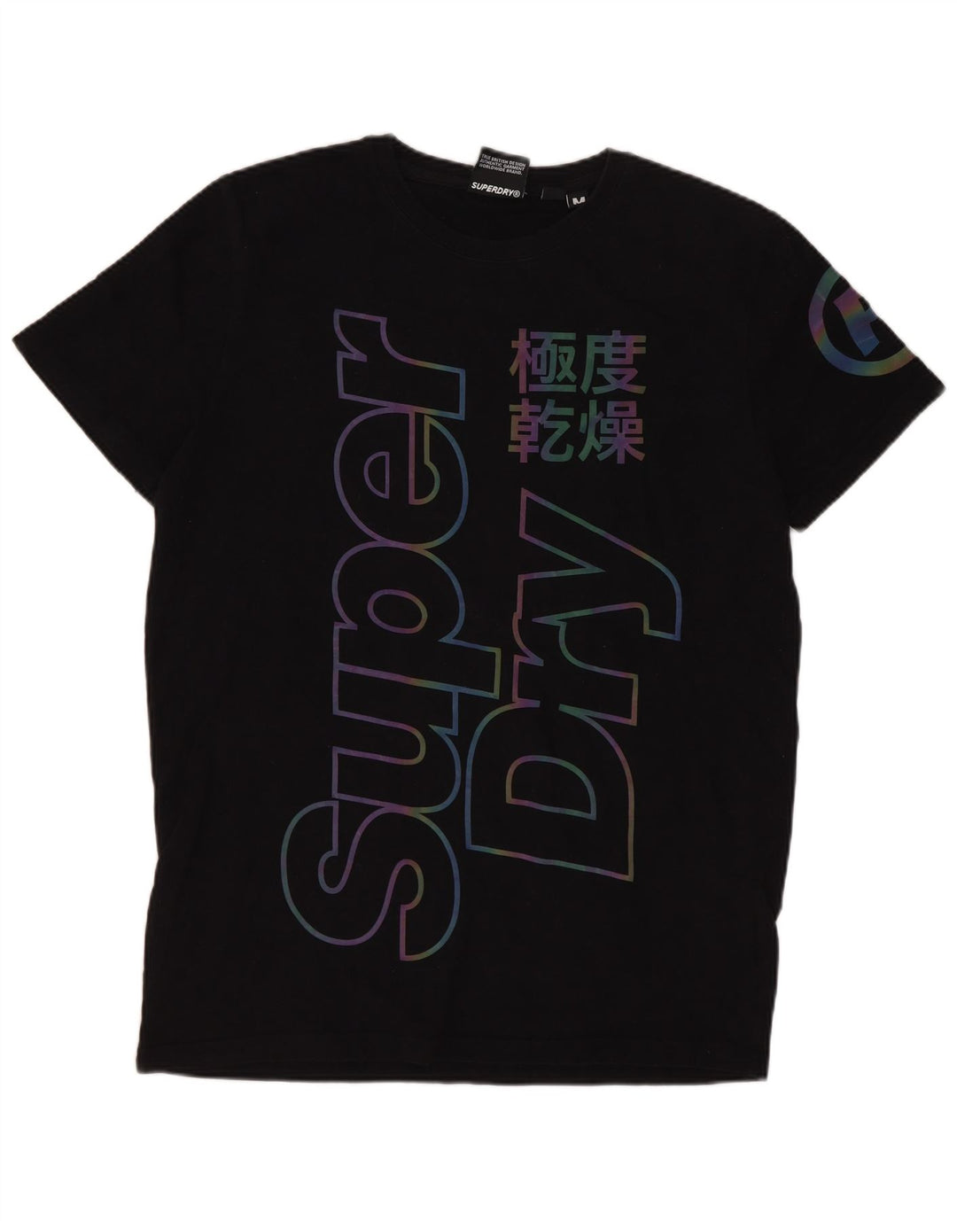 Superdry Herren Grafik-T-Shirt-Oberteil aus mittelschwarzer Baumwolle