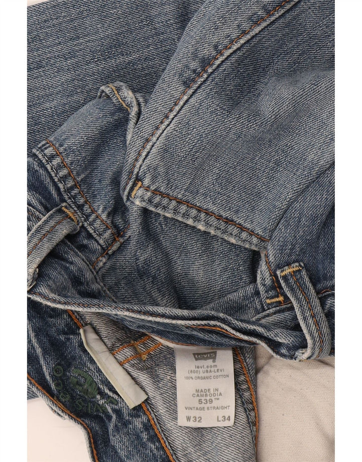 Levi's Herren Straight Jeans W32 L34 Blaue Baumwolle