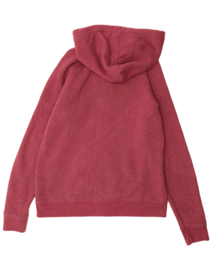 JACK WILLS Damen-Kapuzenpullover mit Reißverschluss, Gr. 44, Größe L, Burgunderrot gefleckt