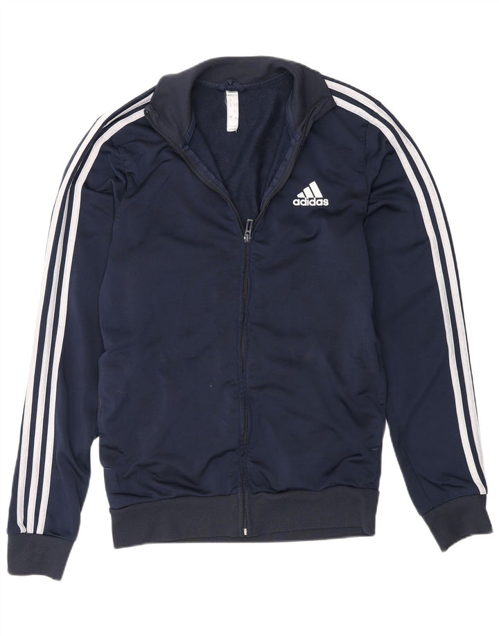 Adidas Herren-Trainingsanzugoberteil mit normaler Passform, UK 36/38, Größe S, Marineblau