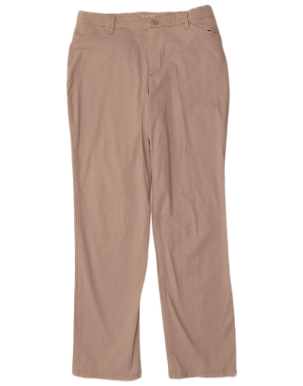 Lee Damen gerade Freizeithose US 12 Large W32 L32 Beige Baumwolle