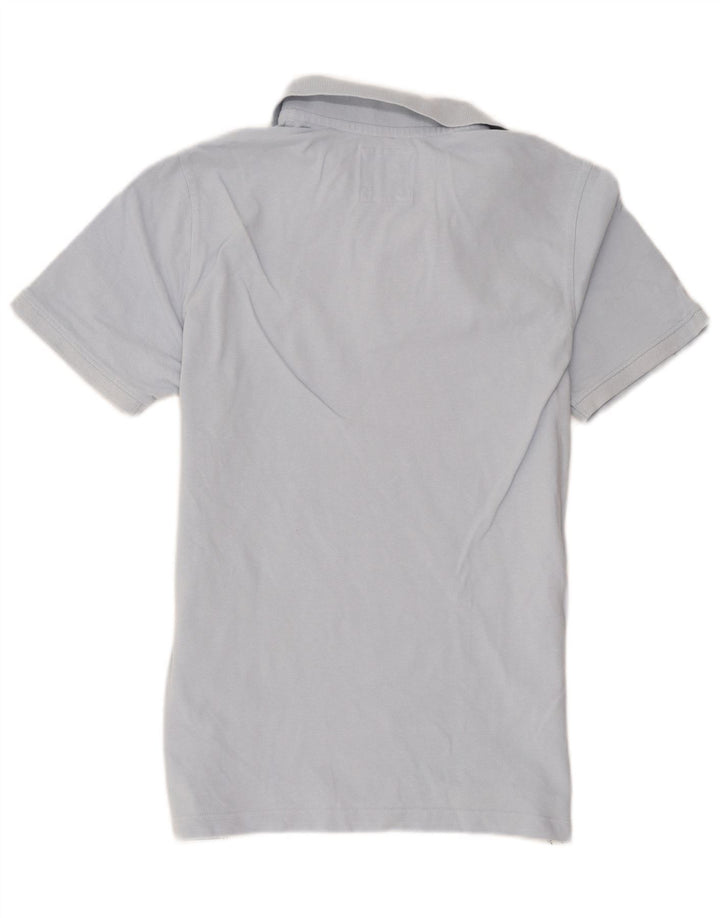 Crew Clothing Herren-Poloshirt aus mittelblauer Baumwolle