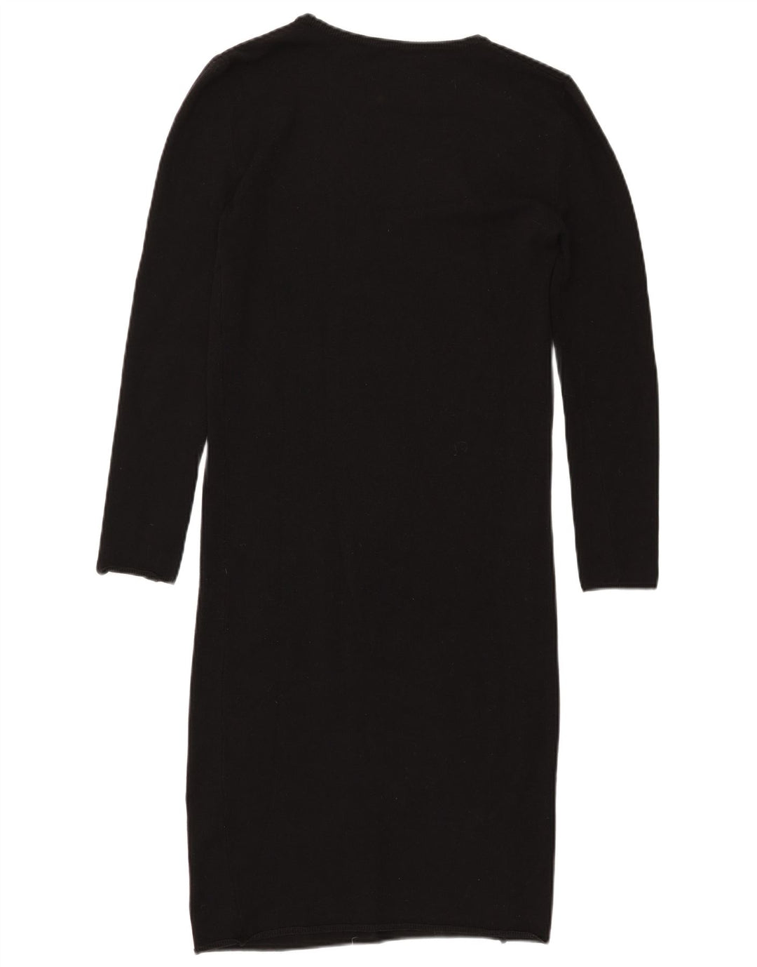 Zara Damen Langarm-Pulloverkleid UK 12 Medium Schwarz