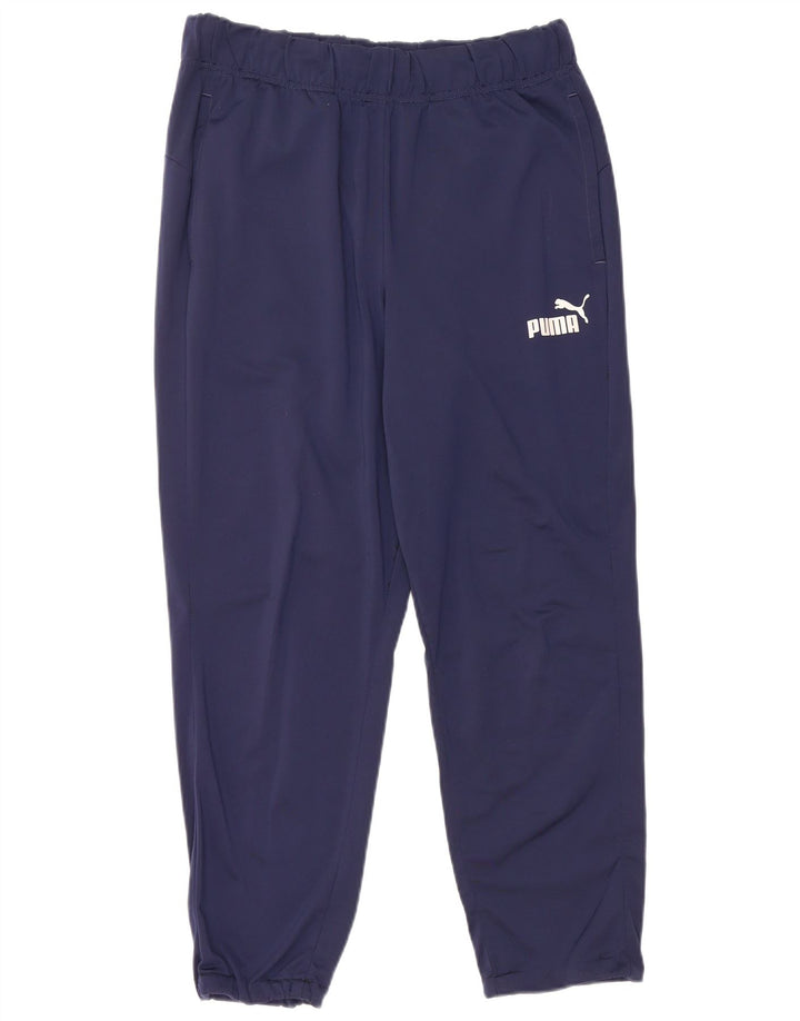Puma Damen Crop Trainingsanzug Hose Jogger UK 14 Medium Marineblau