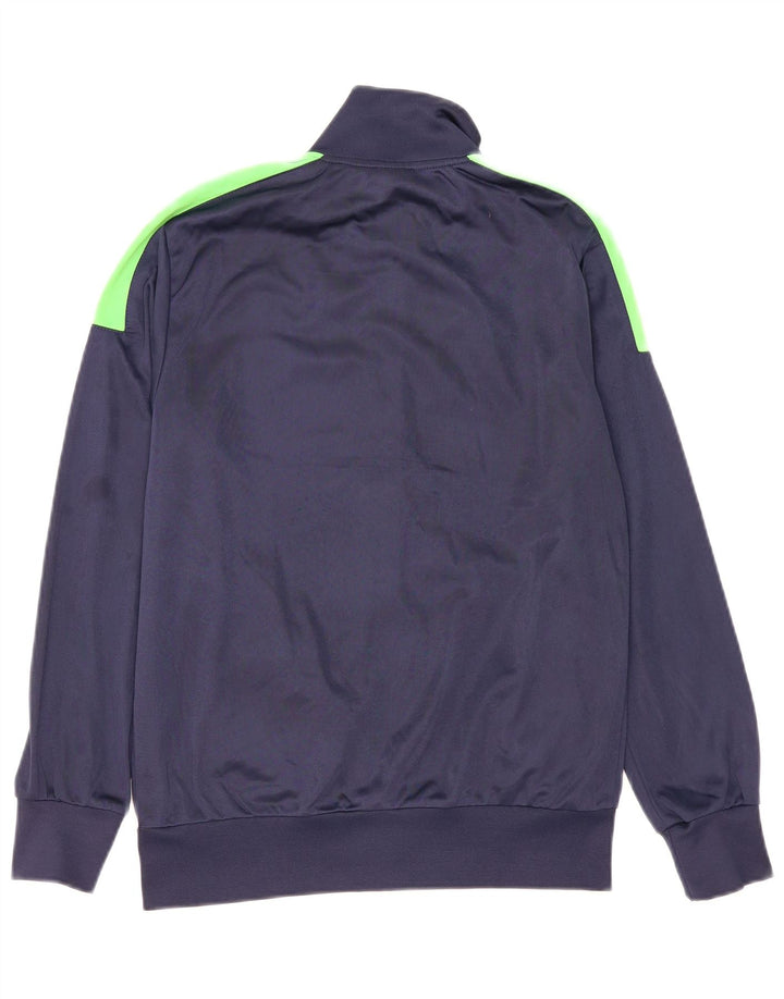 Lotto Jungen-Trainingsanzug-Top-Jacke, 15–16 Jahre, marineblaues Farbblock-Polyester