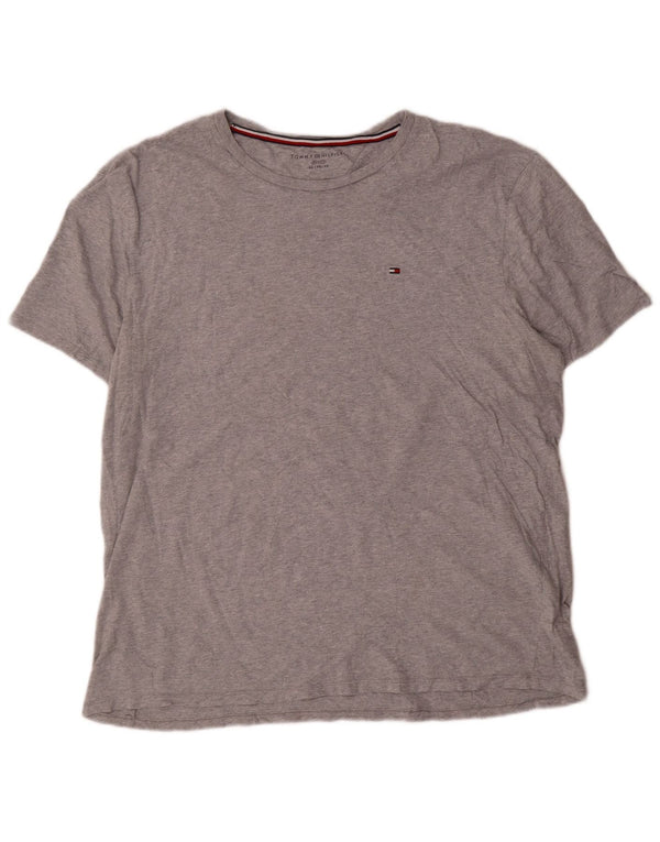 Tommy Hilfiger Herren T-Shirt Top XL Grau Baumwolle