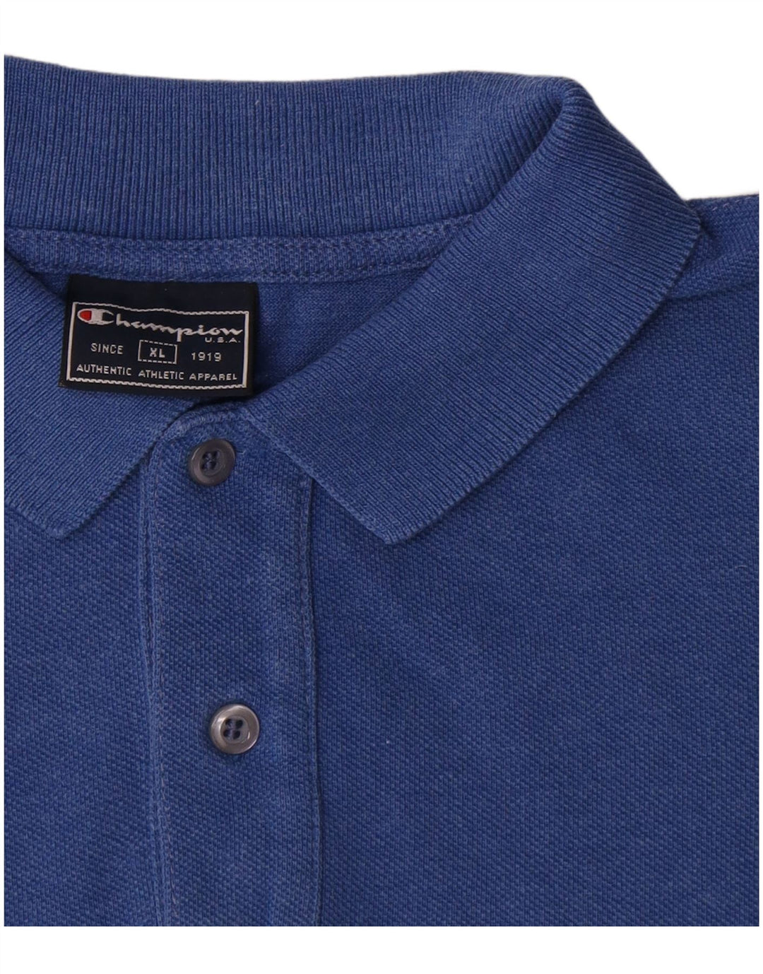 Champion Herren Poloshirt XL Blau Baumwolle