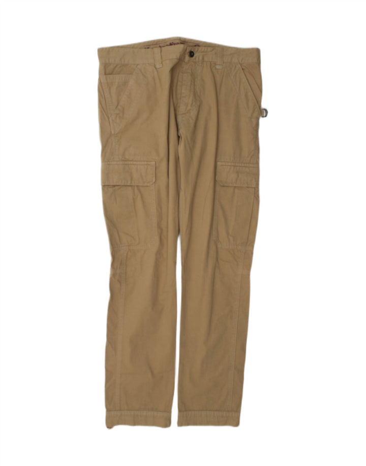 Murphy & Nye Gerade Herren-Cargohose W36 L32 Beige Baumwolle