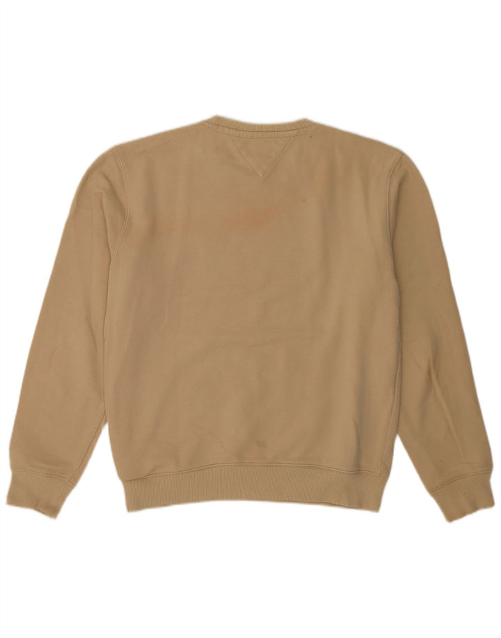 Tommy Hilfiger Herren Sweatshirt Pullover Small Beige Baumwolle