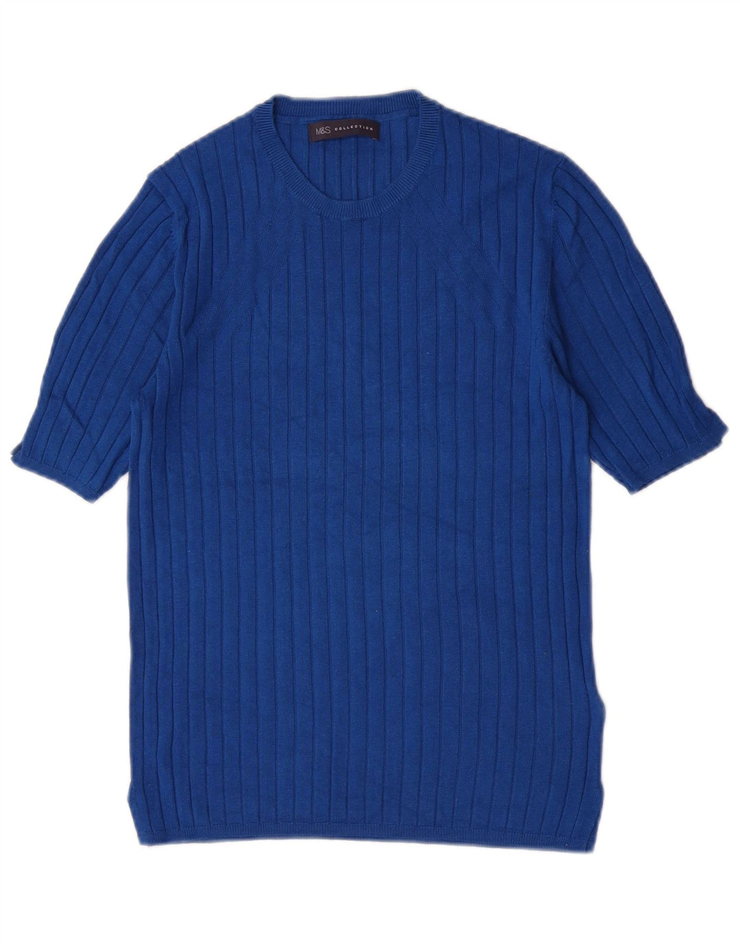 Marks & Spencer Damen Pullover mit Rundhalsausschnitt, UK 12, Mittelblau